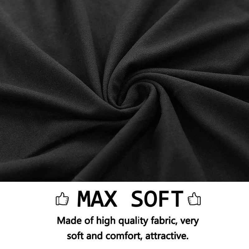 CCTFS Stretch Dining Chair Slipcovers, XL/Oversized Removable Washable Soft Spandex Extra Large Dining Room Chair Covers for Kitchen Hotel Table Banquet Solid Color (4 Per Set, Black) - Image 4
